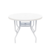 FL36 - St. Maarten II Fiberglass Round Patio Dining Table with L Supports