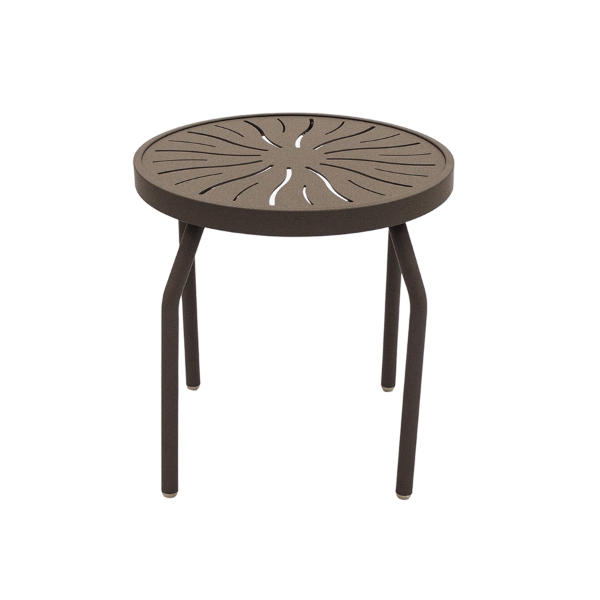 PTC18 - St. Maarten II Straight Punched Aluminum Round Side Table