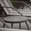 PTC18 - St. Maarten II Straight Punched Aluminum Round Side Table - Details