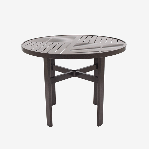 PTD36 - Dockside Punched Aluminum Round Patio Dining Table