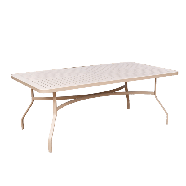 PTR42x72 - Resort 42 In. x 72 in. Punches Aluminum Rectangle Patio Dining Table