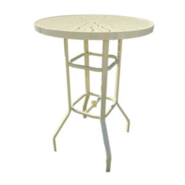PTRBH30 - Resort 30 Inch Punched Aluminum Round Bar Height Patio Table