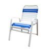 R50 - Resort Vinyl Patio Dining Chair - Blue and White