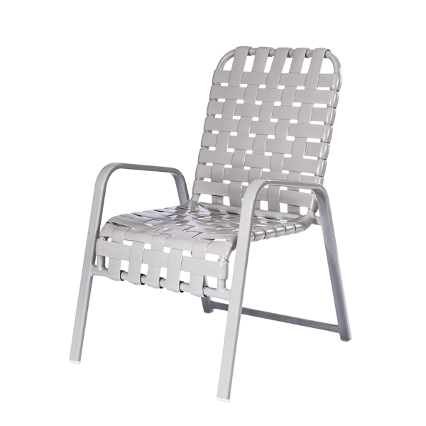 R50B - Resort Crossweave Vinyl Patio Dining Chair