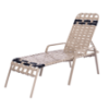 R165B  - Resort Crossweave 16 Inch Elevated Vinyl Chaise Lounge with Arms