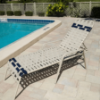 R165B  - Resort Crossweave 16 Inch Elevated Vinyl Chaise Lounge with Arms - Lifestyle