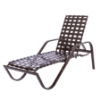 W145B - Waterfront Crossweave Vinyl 14 Inch Standard Chaise Lounge with Arms