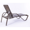W145B - Waterfront Crossweave Vinyl 14 Inch Standard Chaise Lounge with Arms - Back