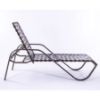 W145B - Waterfront Crossweave Vinyl 14 Inch Standard Chaise Lounge with Arms - Side
