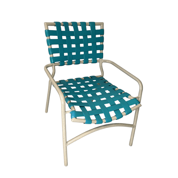 C-53C - Classic Cross Strap Stacking Patio Dining Chair