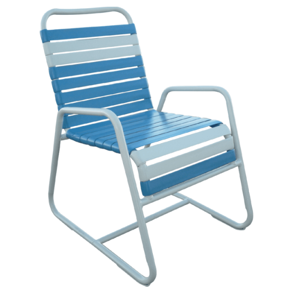 C-55 - Classic Vinyl Stacking Sled Base Dining Chair