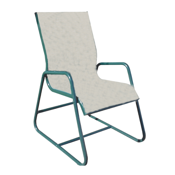 C-55L - Classic Sling Sled Base Patio Dining Chair