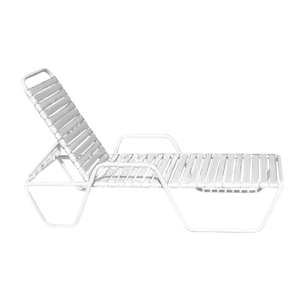C-149 - Classic Vinyl Chaise Lounge with Arms  - 12” Low or 14” Standard Seat Height