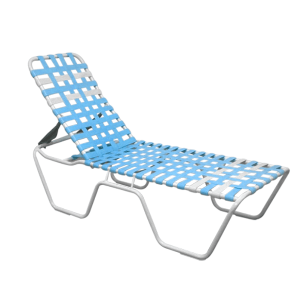 C-152C - Classic Cross Strap Chaise Lounge - 19” Senior Seat Height