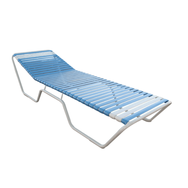 C-160 - Classic Vinyl Sun Cot Chaise Lounge  - 12” Low Seat Height