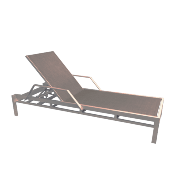 DA-150A - Deville Deluxe Sling Chaise Lounge with Arms - 13" Standard Seat Height