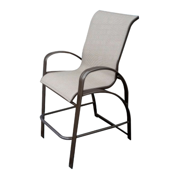E-75 - Eclipse Curve Sling Patio Bar Chair