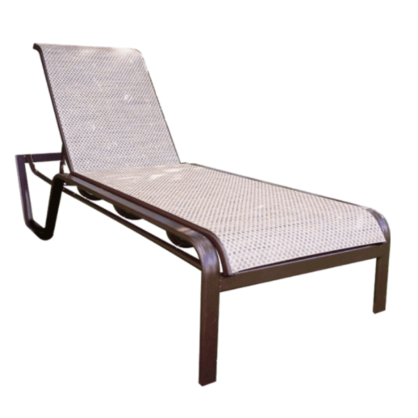 E-159 - Eclipse Sling Stacking Chaise Lounge - 16" Elevated Seat Height