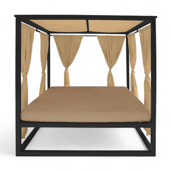 E-5000 - Eclipse Outdoor Daybed with Canopy and Curtains