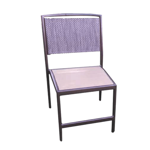 EW-49SL - Eco Wood Recycled Plastic Armless Patio Dining Chair with Sling Back