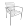 MC-50EZ - Micamy EZ Vinyl Patio Dining Chair - White