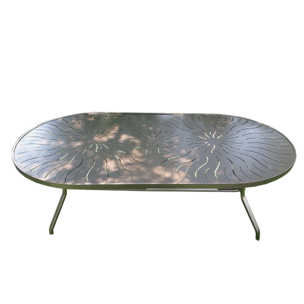 R-18X34PUNCH - Regal 18” x 34” Oval Punch Top Patio Coffee Table 