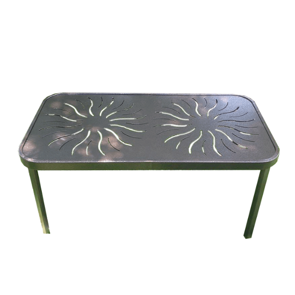 R-18X34SQPUNCH - Regal 18” x 34” Rectangle Punch Top Patio Coffee Table