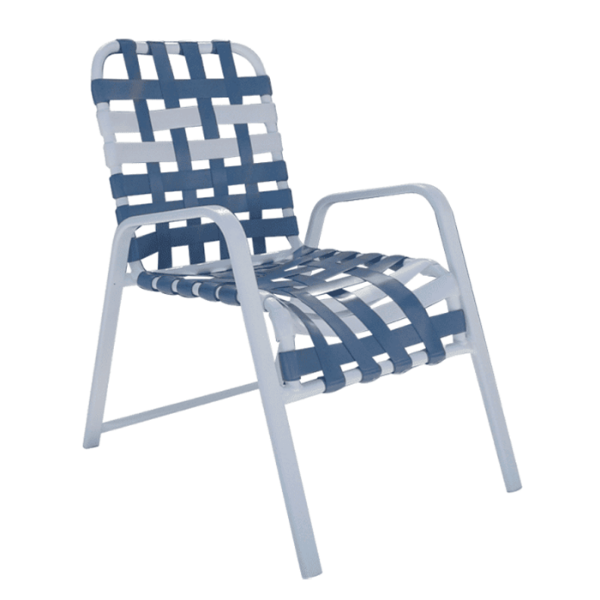 R-50C - Regal Cross Strap Patio Dining Chair