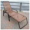 R-150C - Regal Cross Strap Chaise Lounge with Arms - 16" Elevated Seat Height - Hotel