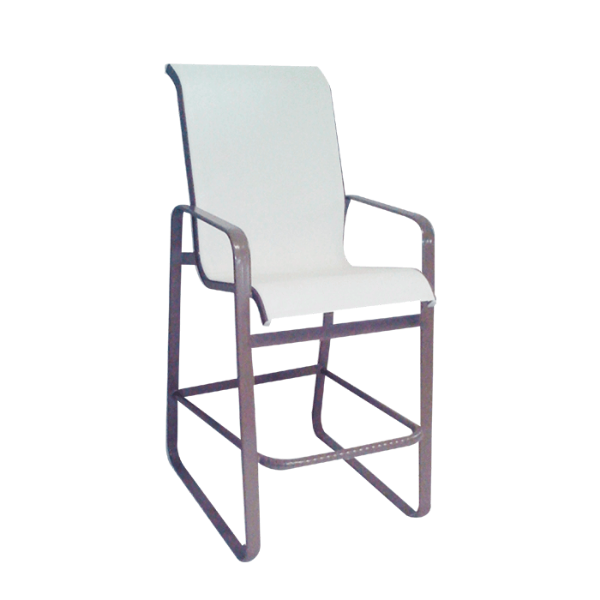 T-75SL - Tahiti Sling Sled Base Patio Bar Chair