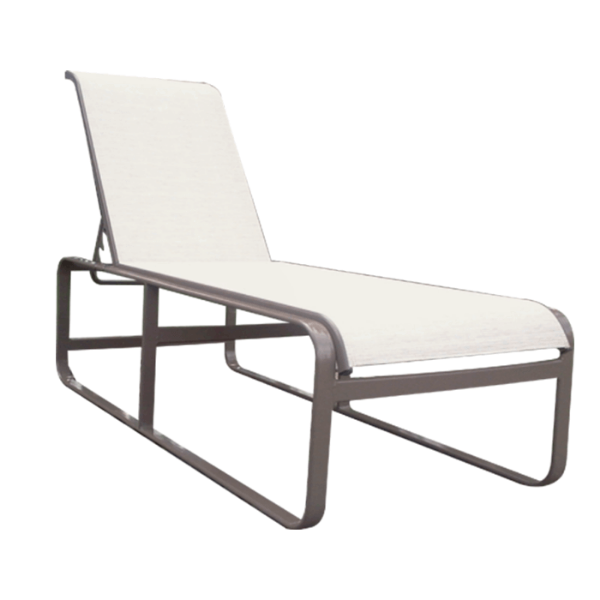 T-150SL - Tahiti Sling Sled Base Chaise Lounge- 16" Elevated Seat Height
