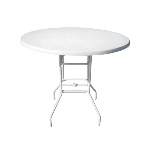 CB-42F - Classic Round Fiberglass Patio Bar Table