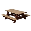 Cedar / Brown - 6 Ft. Classic Rectangle Recycled Plastic Picnic Table, 211 Lbs.