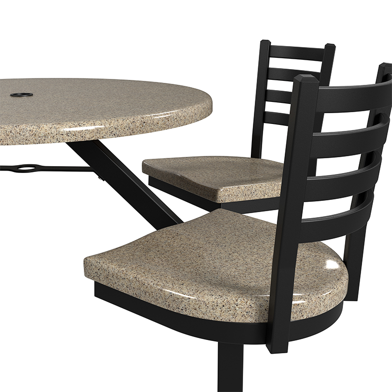 36″ Round Outdoor Fiberglass Cluster Table – Picnic Furniture
