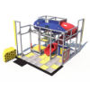 Submarine themed indoor playground front view with tube slide, climber, and tic tac toe panel