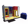 Side view of Cube Quest indoor playground with cube panels, crawl openings, and interactive play features