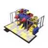 Spacewalk indoor playground front view with multi-level platforms, tunnel slides, crawl tubes, and interactive play panels for kids