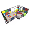 Two-Tone Tot Treasure indoor playground overview with open play space, foam play blocks, toddler slide, activity panels, and enclosed safety structure IP23151A
