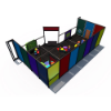 IP23151B indoor toddler playground rear view showing enclosed mesh structure, soft play elements, and sensory activity panels