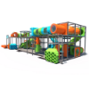 IP23153 commercial indoor play structure with crawl tunnels, activity panels, and elevated platforms
