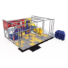IP23115 indoor playground with crawl tunnel and tube slide in compact commercial play structure