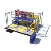 IP23115 kids indoor playground with crawl tunnel, slide, and multi-level climbing structure