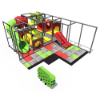IP23157 indoor playground with curved tube slide, crawl tunnels, and multi-level play structure for kids