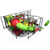 IP23157 commercial indoor playground with multi-level climbing structure, crawl tubes, and toddler play features