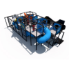 Commercial indoor playground equipment with airplane structures tunnels and interactive panels side view IP23161