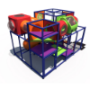 Kids indoor playground system with enclosed tunnels, activity walls, and elevated play structure IP23163