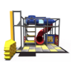 Submarine-themed indoor playground equipment with tube tunnels, slide exit, and sensory play elements IP23165