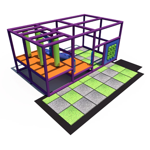 Spinney Spin indoor playground with crawl obstacles, soft play cylinders, and enclosed frame structure for toddlers IP24112