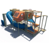 Indoor playground featuring curved tube slide, crawl-through pods, and multi-level play platforms for kids IP24113