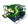 Indoor playground featuring curved tube tunnel, crawl-through openings, and elevated play decks for kids IP24118